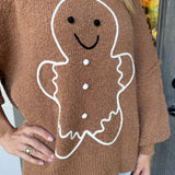 Gingerbread Man Oversized Sweater