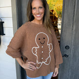 Gingerbread Man Oversized Sweater