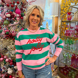 Holly Jolly Striped Classic Sweatshirt