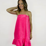 Spa Wrap w/ Ruffles - Pink