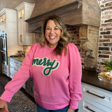 Kelly Merry Pink Sweatshirt - Curvy
