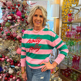 Holly Jolly Striped Classic Sweatshirt