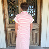 Bitsy Pink Stripe Midi