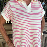 Bitsy Pink Stripe Midi