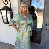 Lime Jacquard Coco Dress