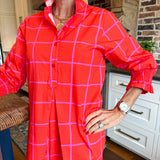 Red Kimberly Park Dress