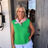 Green Tate Sweater Vest