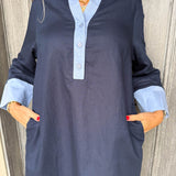 Navy Carrie Midi Dress