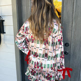 Fizz The Season Satin Ruffle Short Set