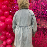 Cammie Denim Mini Dress - Curvy