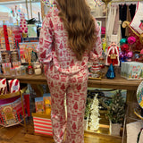 Christmas Gingham Satin Pajama Set