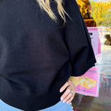 Black Regan Sweater Top