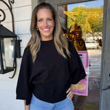Black Regan Sweater Top