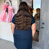 Navy Parsons Mini Dress - Curvy