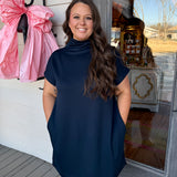 Navy Parsons Mini Dress - Curvy