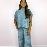 Denim Blue Soft Knit Set