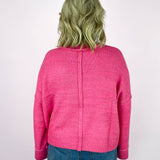 Wide Sleeve Sweater in Pink