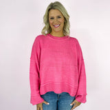 Wide Sleeve Sweater in Pink