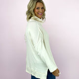 Beige Knit Long Sleeve Turtleneck