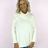 Beige Knit Long Sleeve Turtleneck