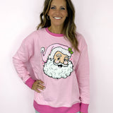 Jolly Pink Santa Sweatshirt