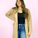 Latte Soft Touch Sweater Coat