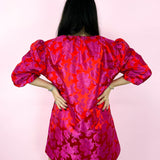 Red/Pink Asher Jacquard Dress