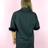 Black Heather Feather Dress