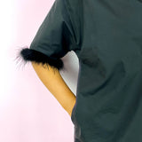 Black Heather Feather Dress