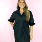 Black Heather Feather Dress