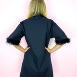 Midnight Heather Feather Dress