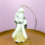 Silver Santa Ornament