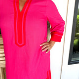 Allie Shift Linen Mini Dress