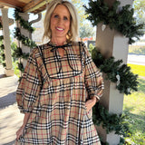 Aubrey Plaid Mini Dress