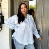 Baby Blue Blouse - Curvy