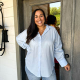 Baby Blue Blouse - Curvy