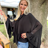 Black Olandria Blouse