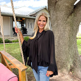 Black Olandria Blouse