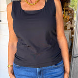 Black Evie Scoop Neck Tank