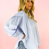Blue Stripe Miriam Top