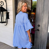 Blue Strips Mini Dress