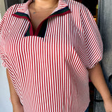 Brick Blouse - Curvy