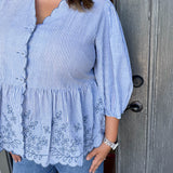Brooklyn Stripe Blouse - Curvy