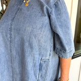 Callie Denim Mini Dress - Curvy