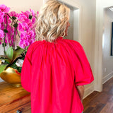 Camille Red + Pink Top