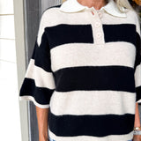 CASHMERE Striped Knit Top