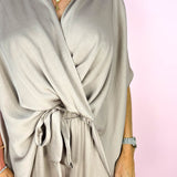 Champagne Caftan Poly Silk Set