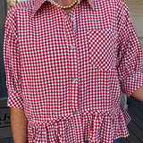 Cherry Peplum Blouse