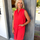 Coral Tank Mini Dress