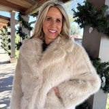 Cream Fur Collar Coat
